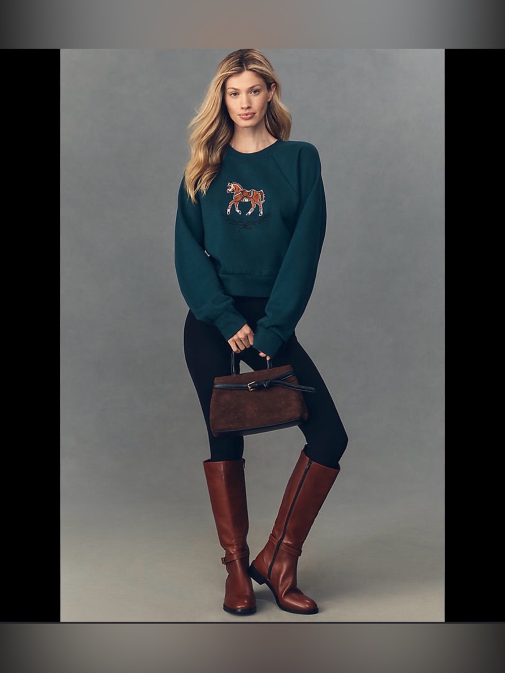 NWT Anthropologie Maeve Embroidered Shrunken Crew-Neck Sweatshirt XXS